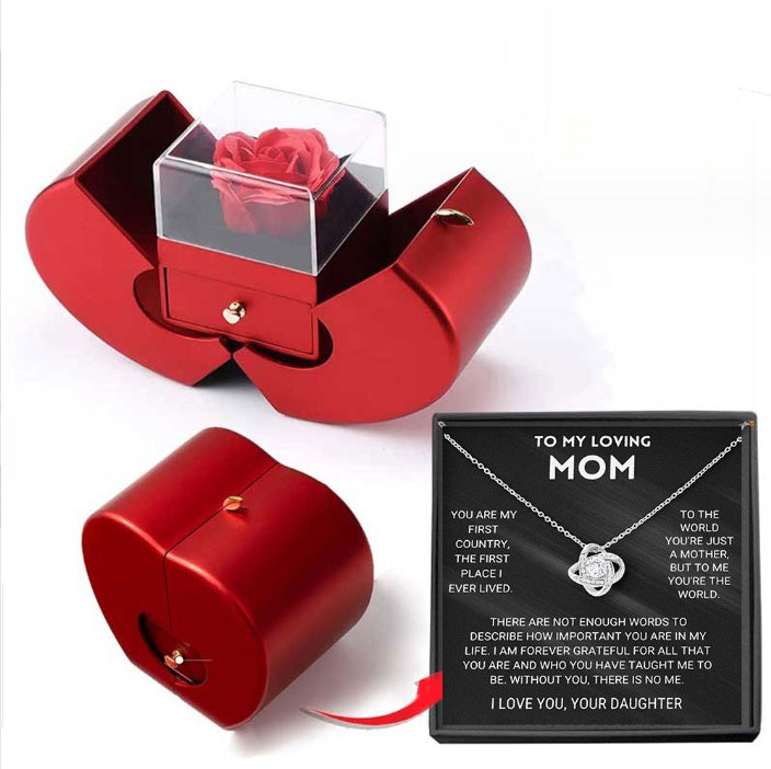 Rosenbox mit Schmuck - zum Verschenken