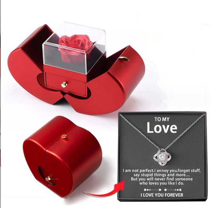 Rosenbox mit Schmuck - zum Verschenken